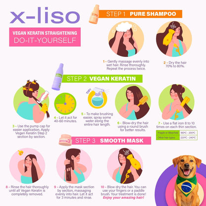 Vegan Keratin Straightening Kit